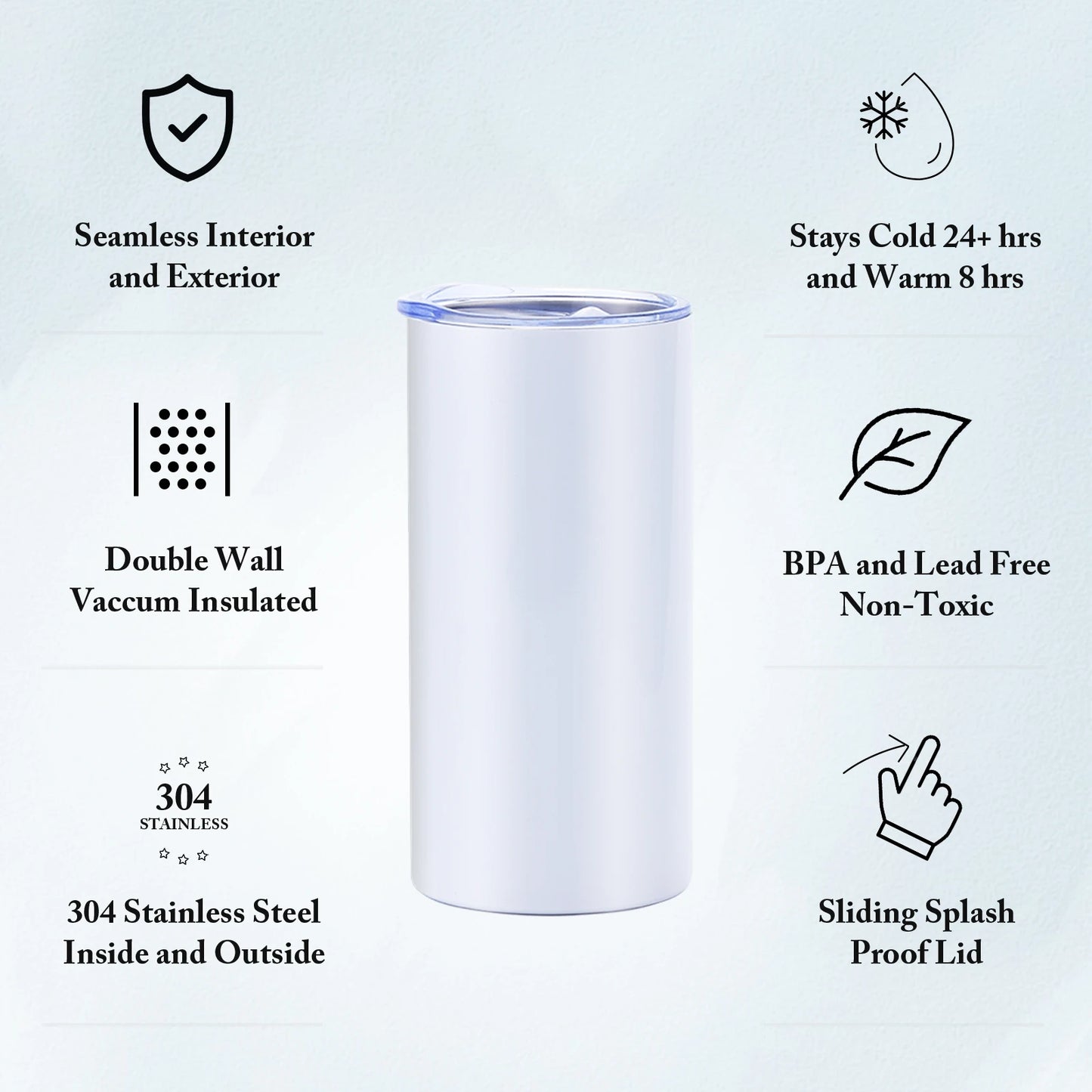 Straight tumbler blank, Insulation water bottle