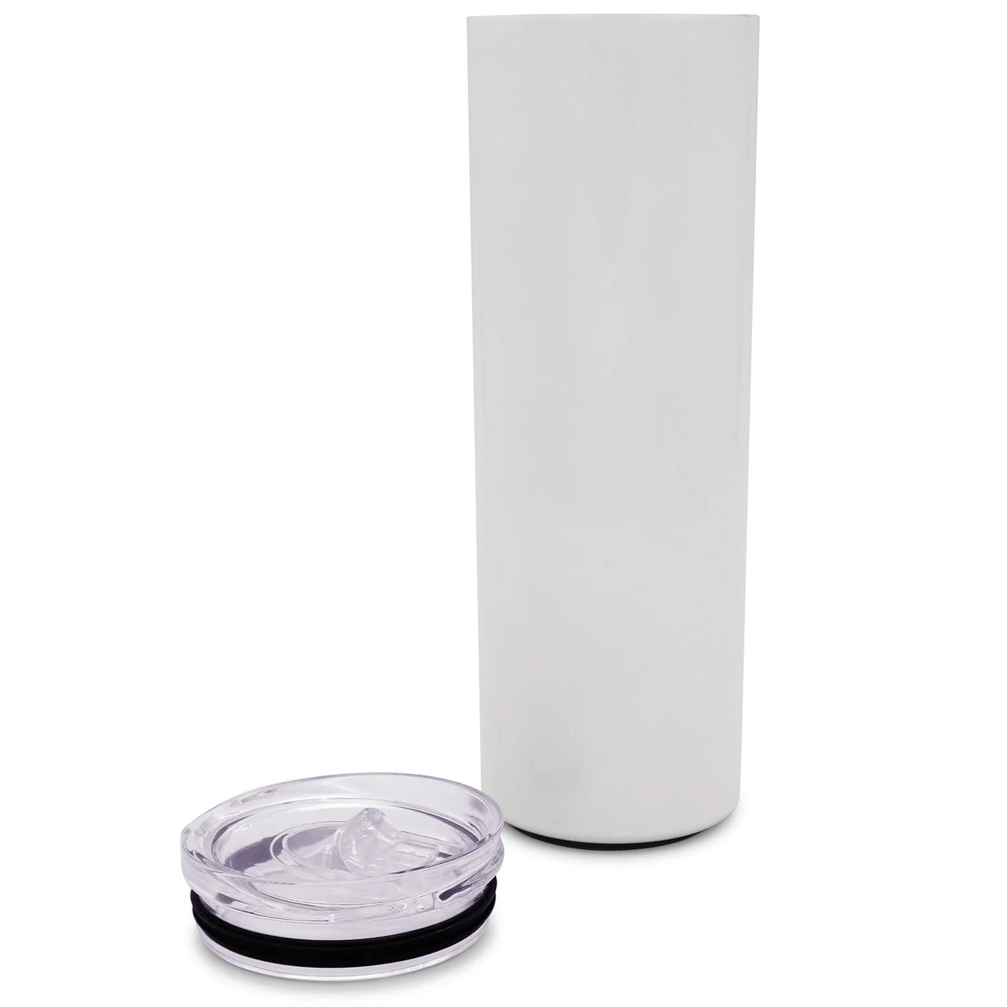 Blank White Skinny Tumbler Stainless Steel