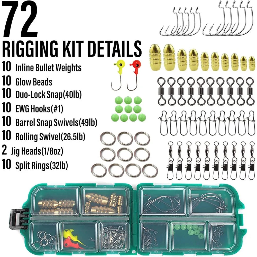 125-Pieces Fishing Rod and Reel Combos