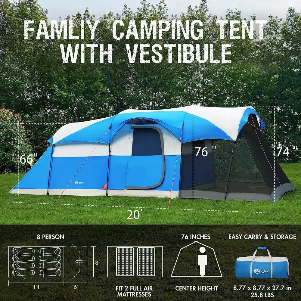 8 Person Family Camping Tent