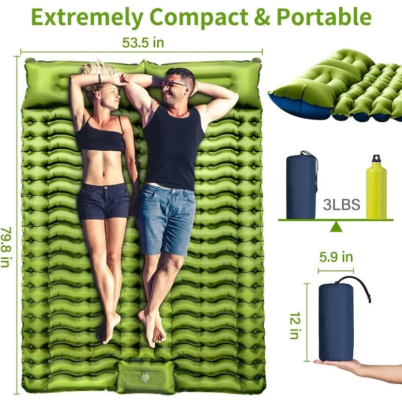 Double Sleeping Pad Self Inflating Extra-Thick