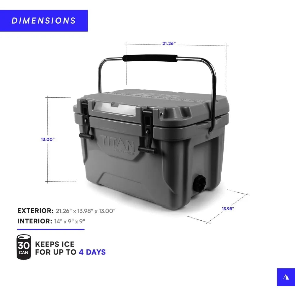 Hard Ice Chest Cooler Roto Cooler with Microban Protection