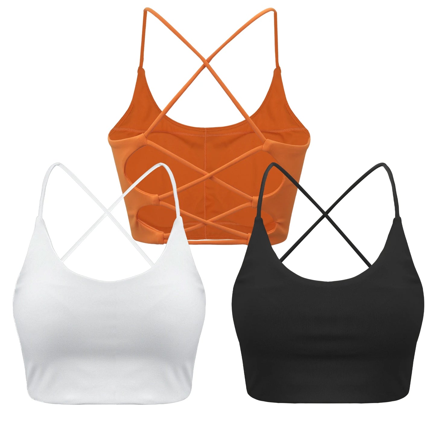 3 PCS Criss Cross Sports Bra for Women,