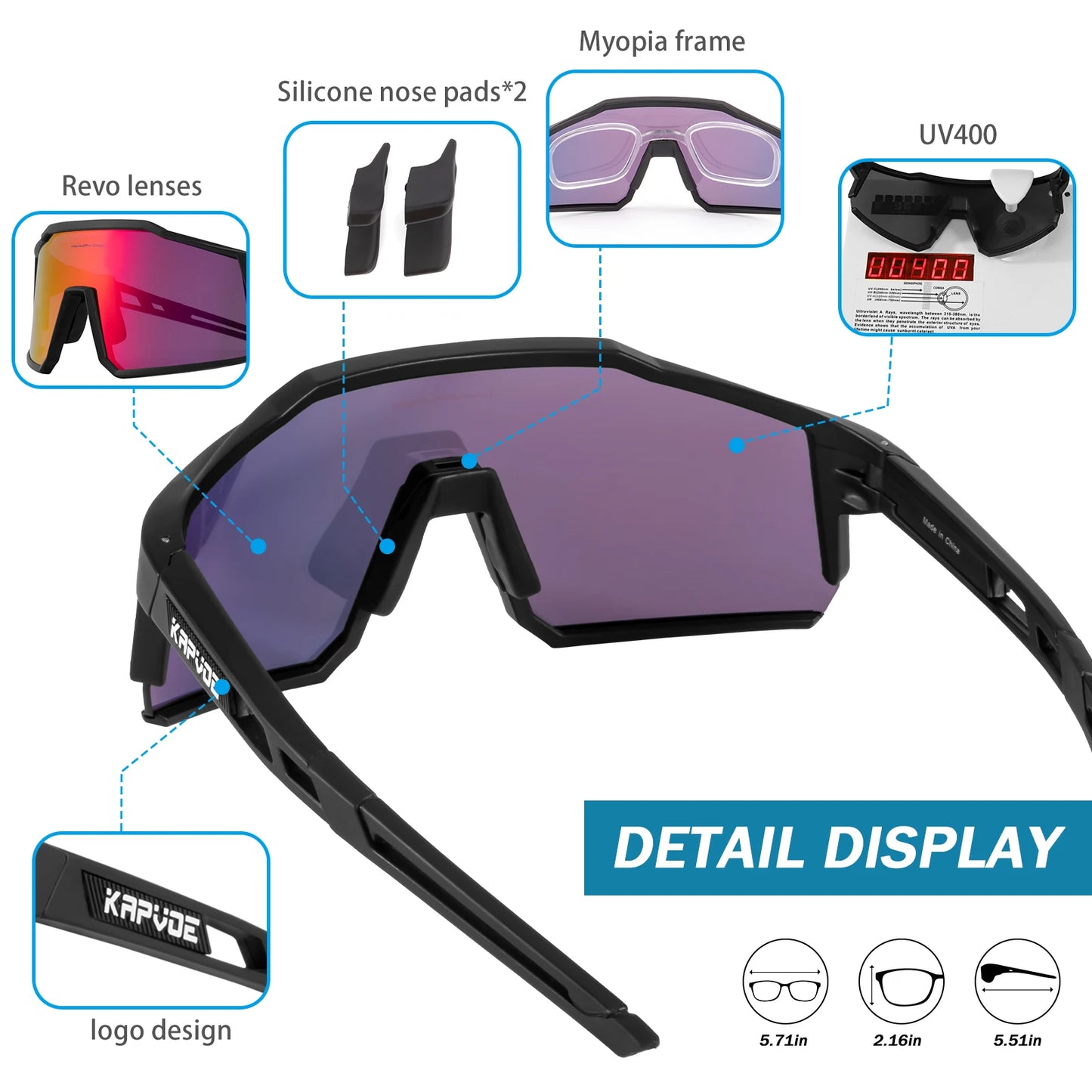 KAPVOE Outdoor Sunglasses Men Women