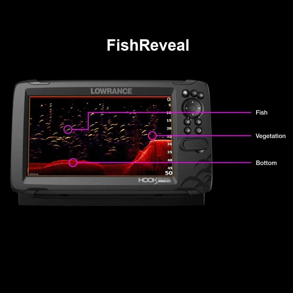 Hook Reveal 7 Inch Fish Finders With Transducer