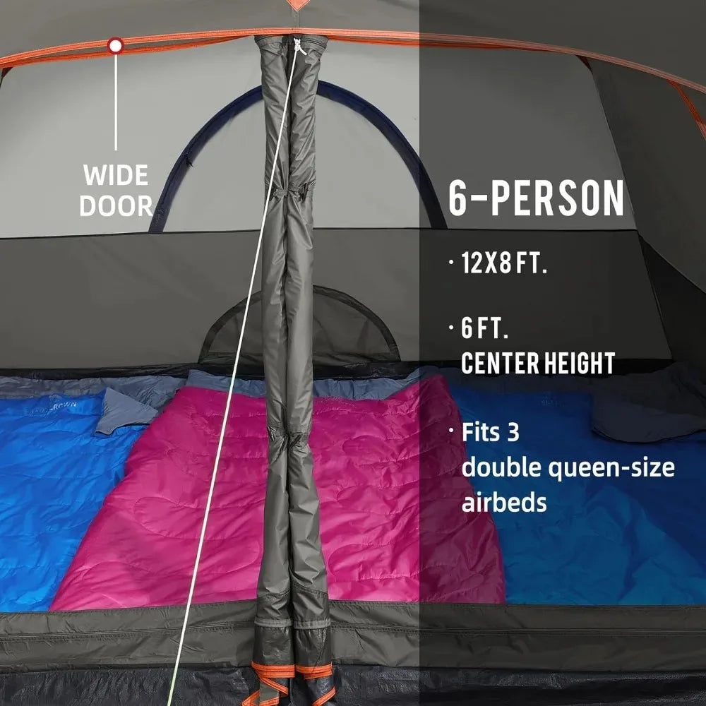 3/4/5/6 Person Tent Waterproof Easy Setup