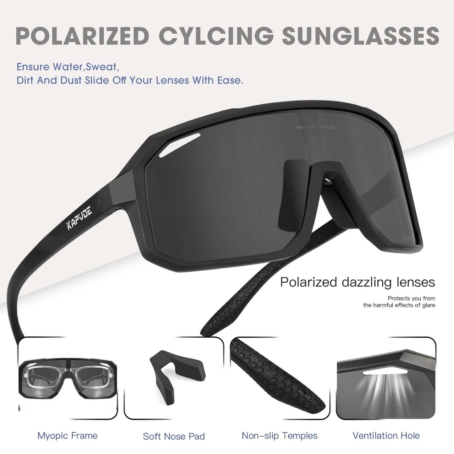 KAPVOE UV400 Protection Sports Sunglasses